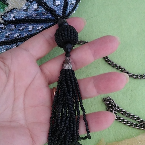 TODAY ONLY Christiana,Vintage beaded bag 100% silk - Picture 12 of 15